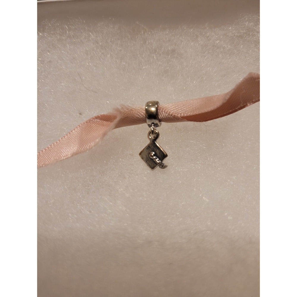 GENUINE PANDORA CHARM GRADUATION CAP S925 ALE STERLING